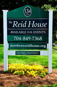 Reid House sign Reid house sign